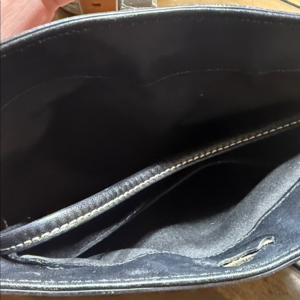 Coach Signature Black and Tan Clutch - Picture 5 of 5